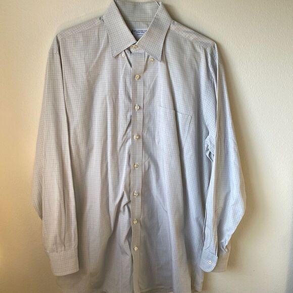 Measure Up Custom dress shirt plaid 17 - 35 - Picture 1 of 10